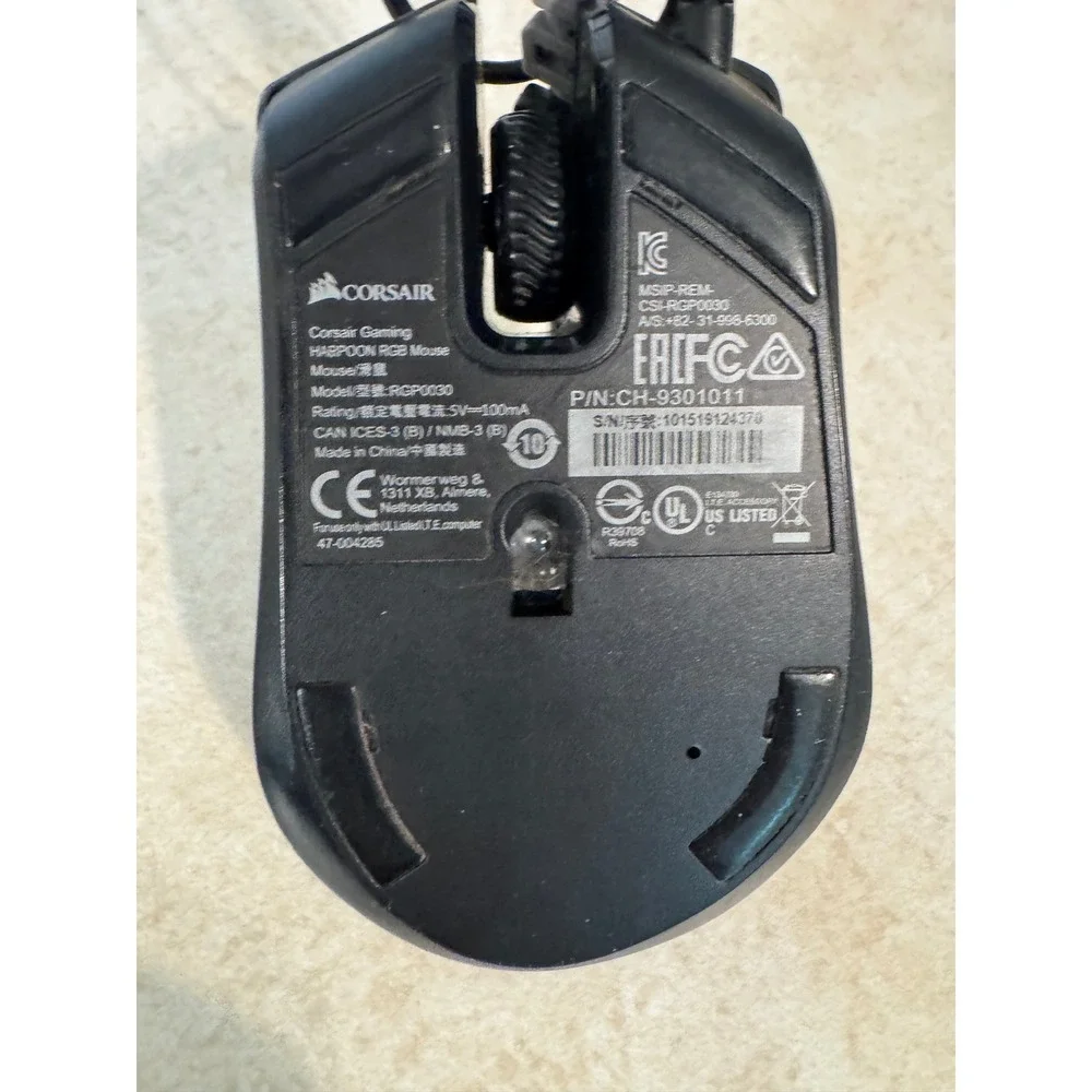 Corsair Harpoon RGB Wired Gaming Mouse‎ 6000 DPI Optical Sensor Black Tested